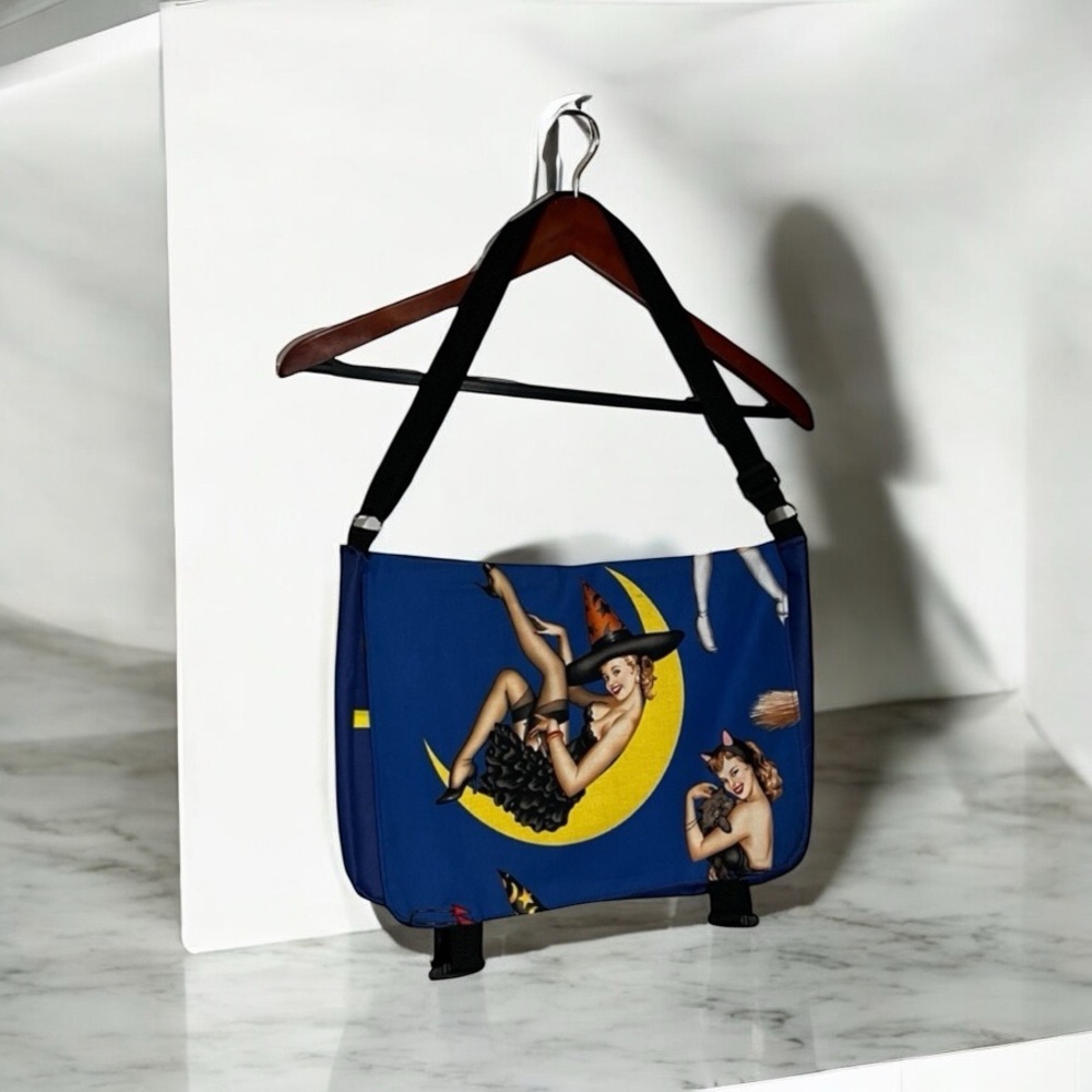 NWOT BEWITCHED WITCH PINUP WITCH Witch handmade tote satchel cross body